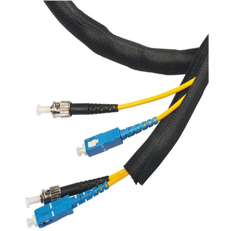 阻燃开口自卷式纺织套管电缆护线管编织网管光纤线束网管厂家直销