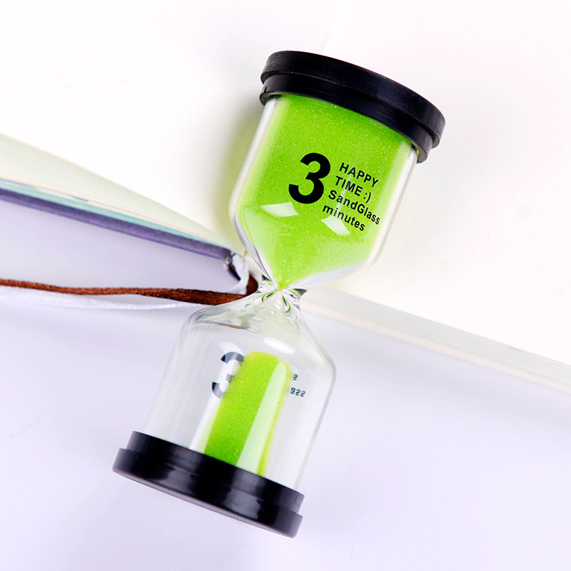 Reloj de arena creativo temporizador de tiempo anti-caída de los niños 5 minutos pequeña sala de estar decoración del hogar Decoración regalo de cumpleaños