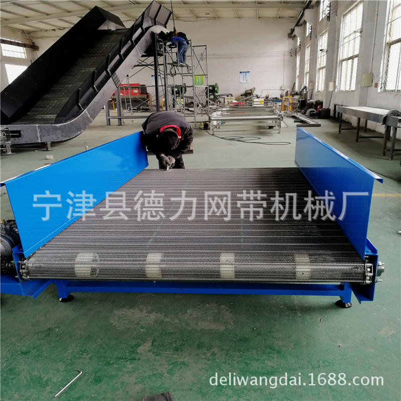 不锈钢网带输送机食品网链输送机不锈钢网链食品输送机蔬菜清洗机