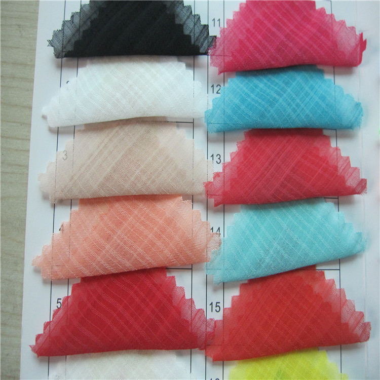 现货雪纺格子提花布料  雪纺幻影格 春夏女装时装衬衫裙装面料