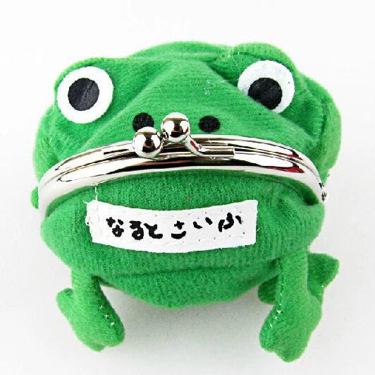Frog Wallet (Naruto) Coin Purse, Soft Fabric Frog Coin Pouch, Approx. 10 cm