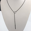 Metal necklace, adjustable chain for key bag , simple and elegant design, European style, internet celebrity