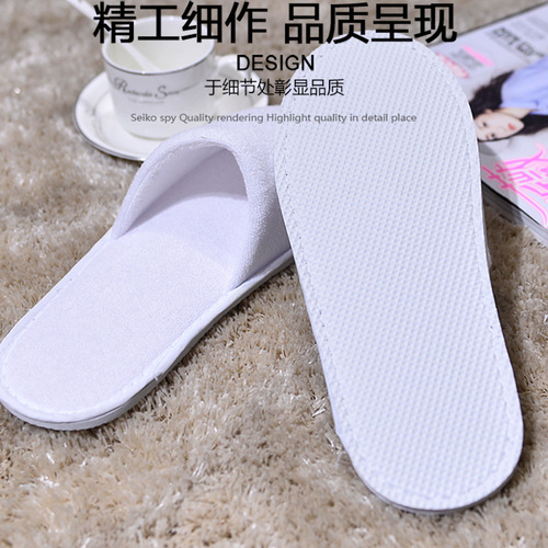 Hotel disposable slippers, terry cloth half-covered open-toe slippers, eva disposable slippers