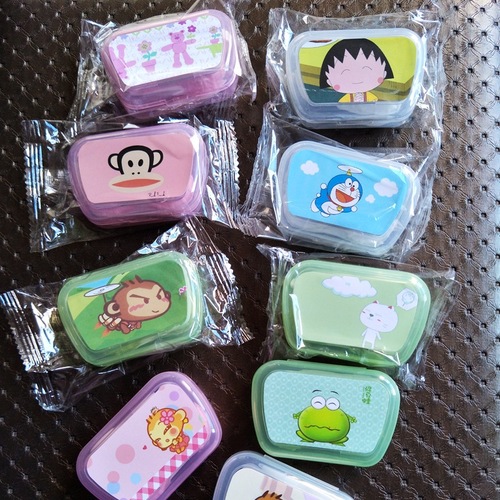 Mini contact lens box with mirror, contact lens box, companion box, contact lens case, care box