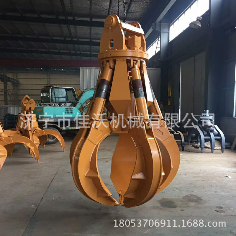 厂家直销固定式抓钢机  机械抓木机小型莲花抓  旋转抓木器