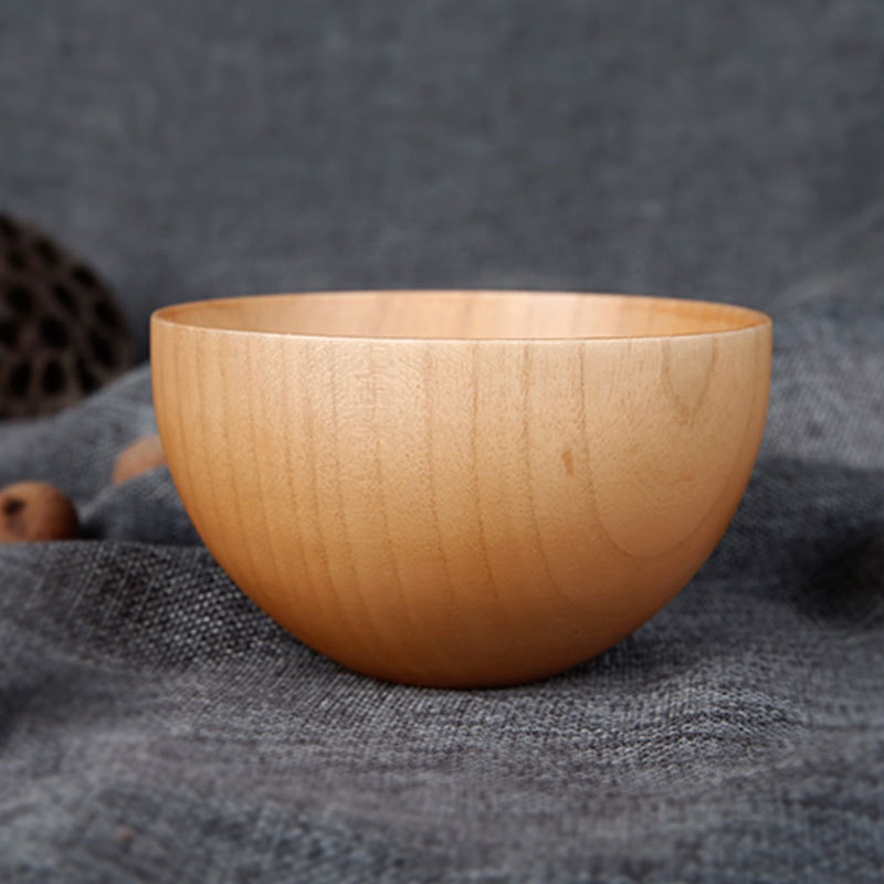 Directo de fábrica de primer grado plano creativo tazón de madera Jujube tazón de madera para el hogar tazón de madera maciza antiquemaduras gran cantidad de descuento