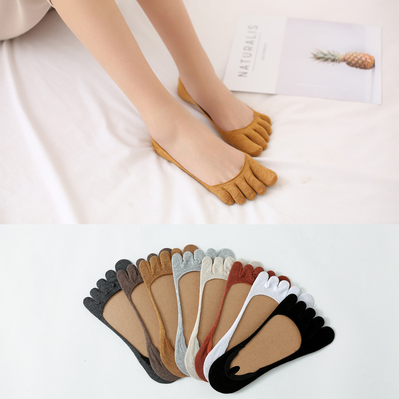 Socks women's summer five-finger socks shallow mouth invisible boat Socks toe socks pig's hoof shoes socks five-toe manufacturers wholesale Japanese