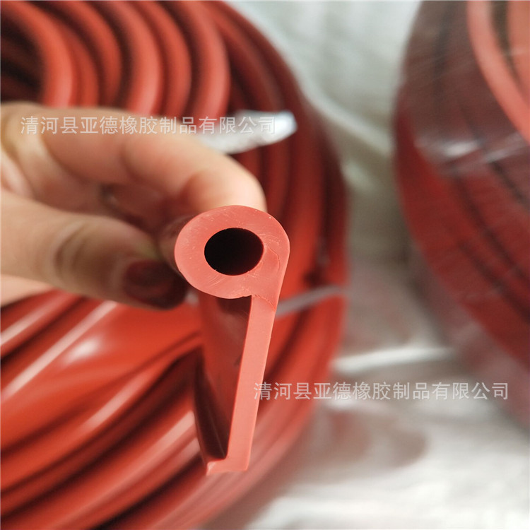 厂家直销耐高温硅胶E型密封条 P型防撞密封条 自粘9字e字密封条