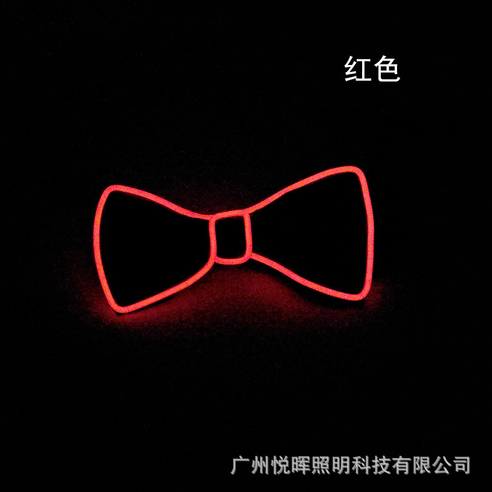 Corbata de Moño Luminosa LED para Mascarada, Fiesta de Bodas, Fiesta de Baile en Discoteca, Corbata de Moño LED Brillante con Cambio de Color