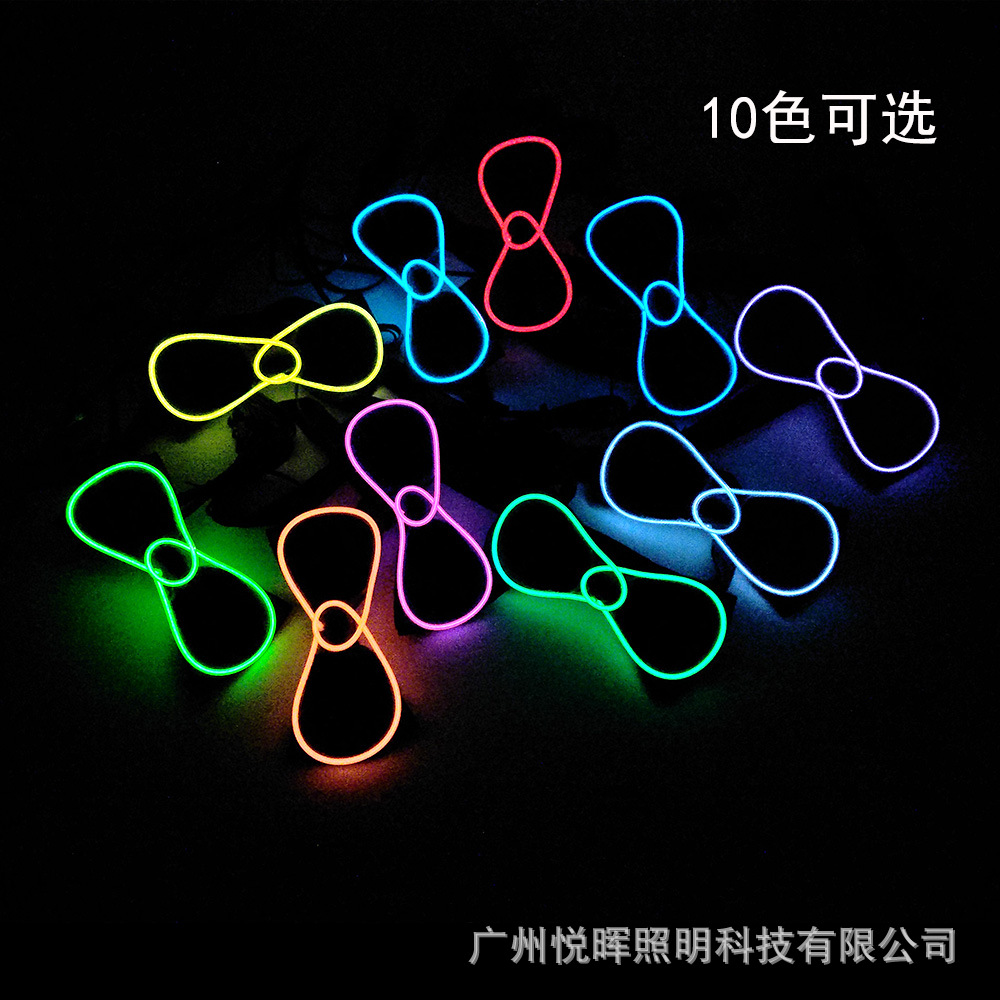 Nuevo LED luminoso pajarita el par redondo luminoso pajarita bola boda disco flash pajarita diez colores disponibles