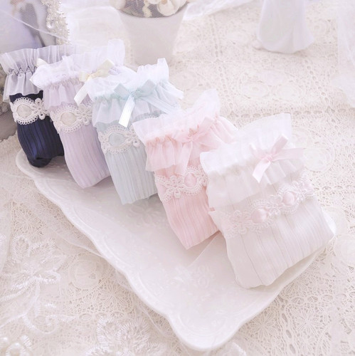 Long-term supply of Japanese fresh multi-color milk silk princess embroidered triangle girl cute women's underwear