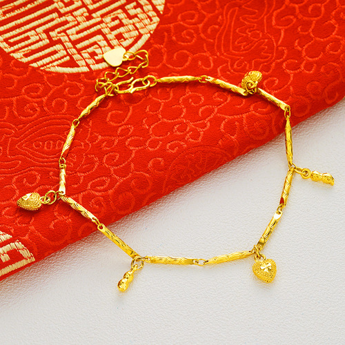 Euro coin gold new anklet for women Vietnamese sand gold Korean style fashion anklet jewelry gold-plated foot jewelry for women