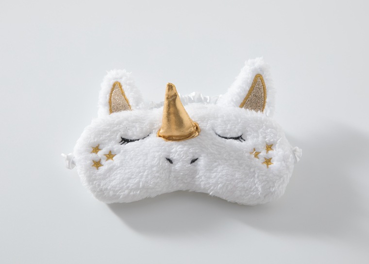 Hochwertige Schlafmaske, Einhornmaske mit goldener und silberner Nase, vier kombinierbare Designs, lichtundurchlässige Plüsch-Schlafmaske, Großhandel ab_voghion.com
