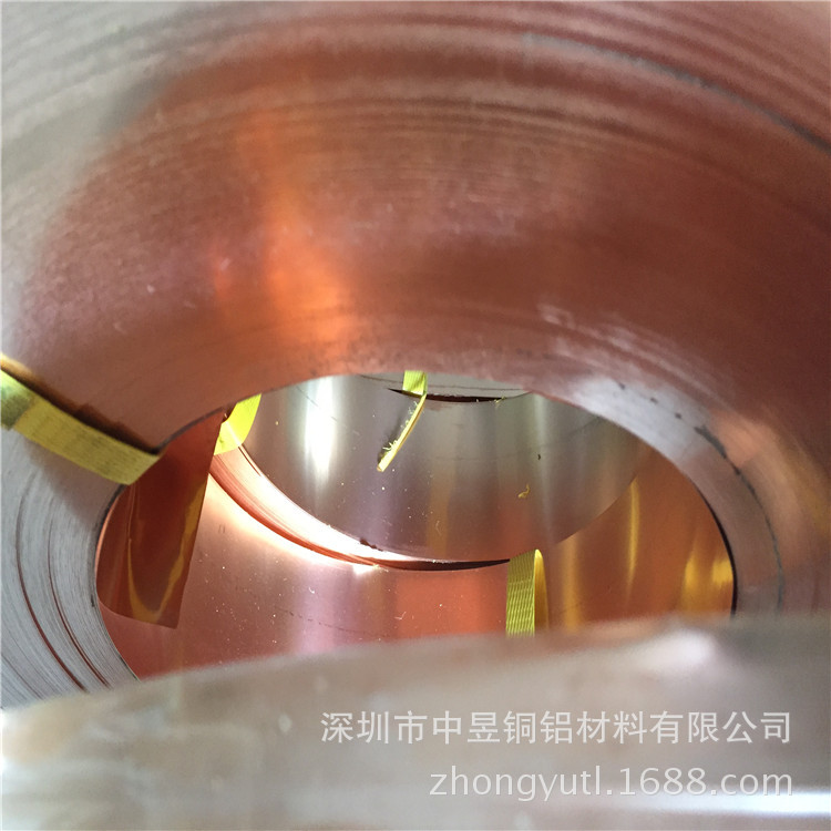 C1100红铜带 紫铜带镀镍 0.08mm镀锡紫铜带 软态紫铜皮0.1