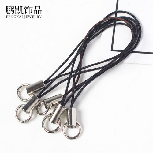 diy jewelry accessories single circle metal tube color mobile phone rope doll small lanyard accessories sling wholesale
