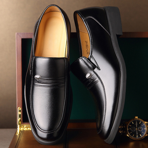 Men's slip-on extra large size 4748 49 50 pointed toe business formal leather shoes men's shoes single shoes men's leather shoes