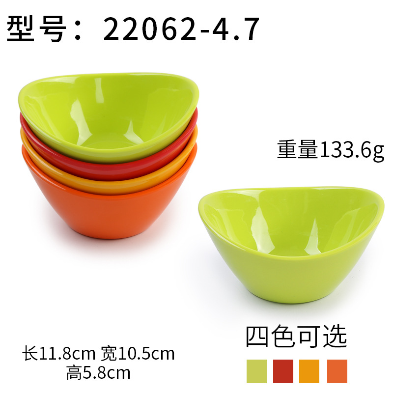 Plato de Melamina A5 Colorido Estilo Porcelana para Postres y Sushi