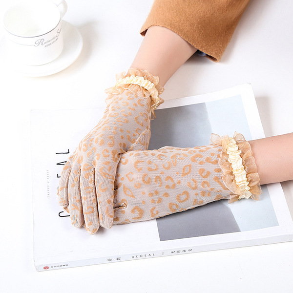 Summer sexy black fashionable short thin gloves