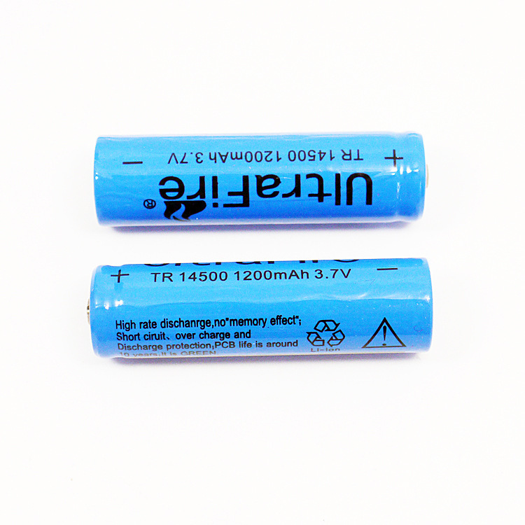 14500 batería de litio recargable 3,7 V 1200mAH linterna de luz fuerte tamaño especial igual que N ° 5 batería