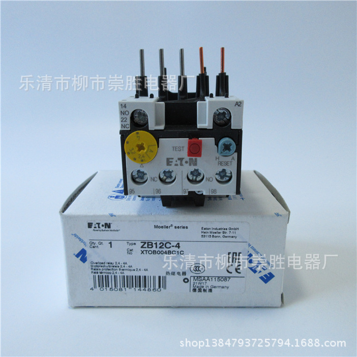原装EATON伊顿ZB12C-4 热过载继电器2.5-4A
