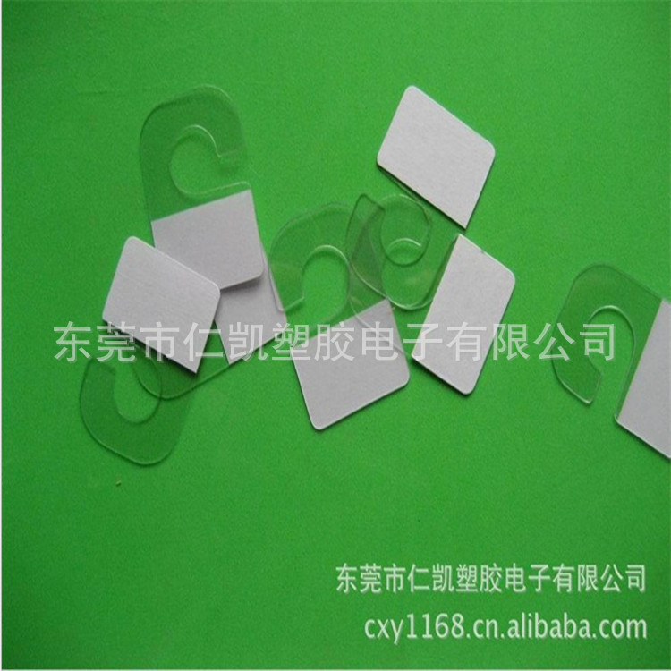 Hanging card pet hook round hole hanging strip pvc hook aircraft hole hook in stock supply plastic hook