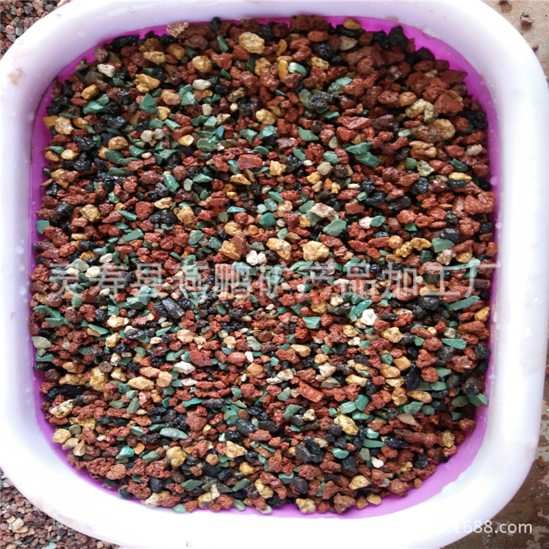 彩虹石厂家批发多肉栽培基质铺面种植用彩虹石颗粒土