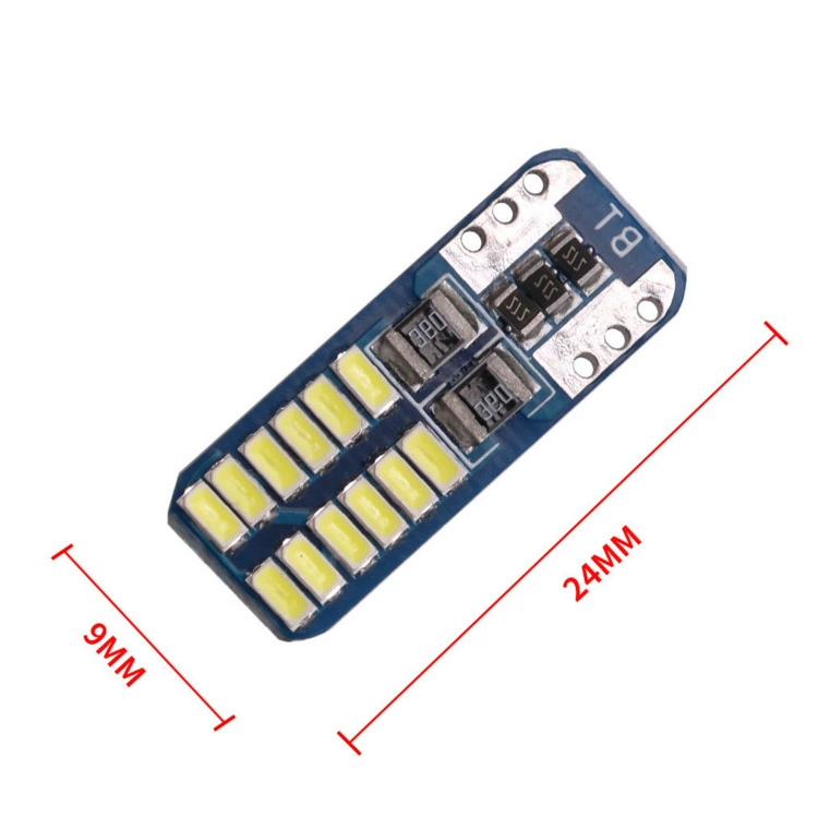 Auto LED Lantern Light T10 3014 24SMD Demonstration Width Light Light Light Light Car Doors Read the Tail Tail Box Light