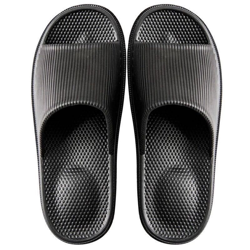 Par de pies zapatillas de masaje de acupuntura baño casa zapatillas interior suave inferior antideslizante grueso inferior EVA hombres