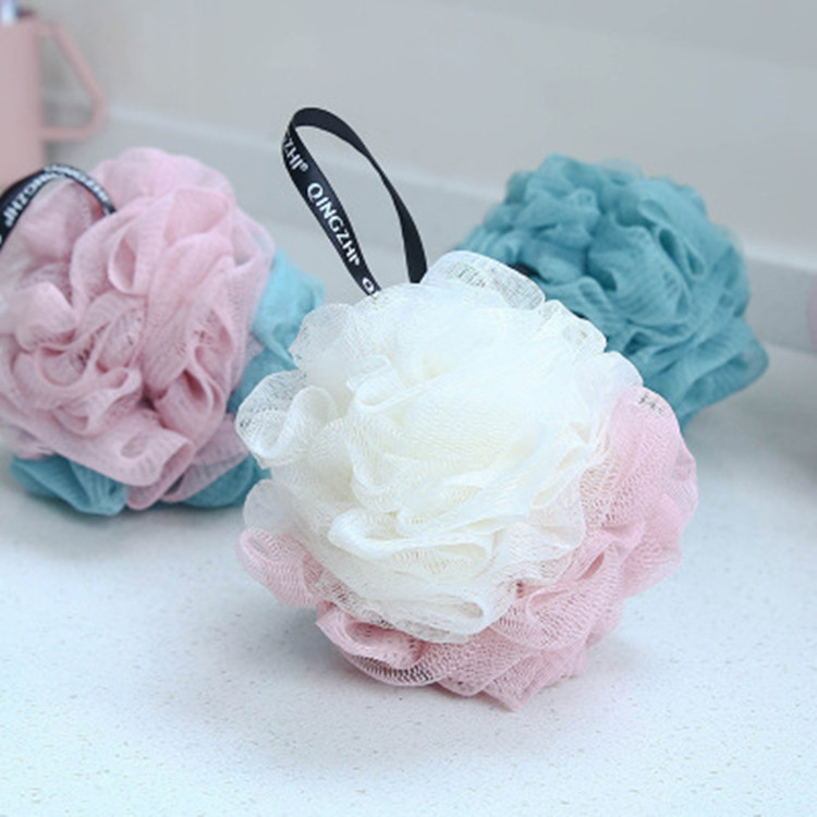 Gran BOLA DE BAÑO súper suave de dos colores Baño de flores de color a juego anti-dispersión cepillo de baño ventas directas de fábrica en stock