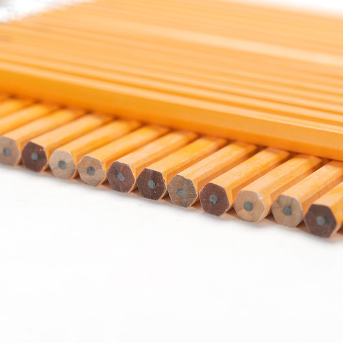 Yellow rod pencil wooden children's rubber pencil primary school student writing HB pencil stationery school supplies wholesale