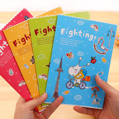 Yalong blue snail cartoon A5 soft-sided copy exercise book saddle-stitch notebook student English homework book