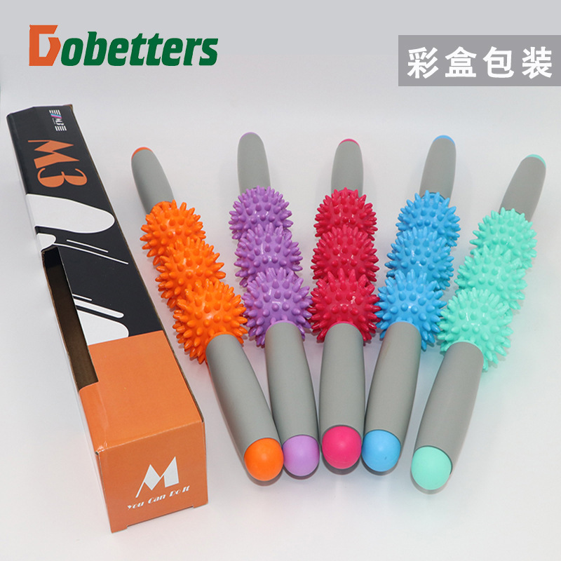 Hedgehog ball relaxing muscle massage sports roller yoga stick hedgehog massage stick relaxing fascia stick wholesale Hedgehog ball relaxing muscle massage sports roller yoga stick hedgehog massage stick relaxing fascia stick wholesale