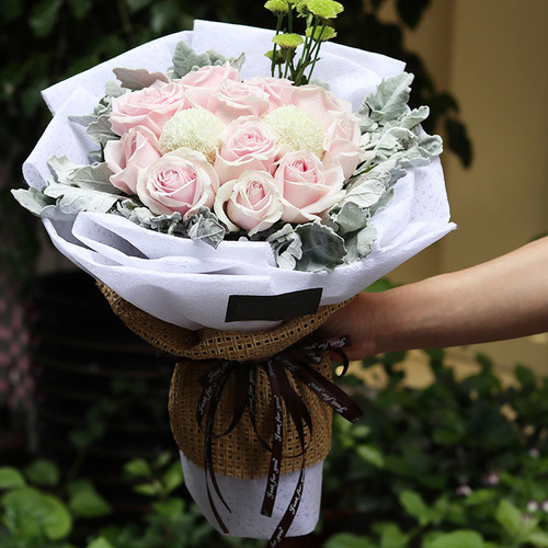 1厘米英文缎带绸带鲜花花艺包装纸材料花店用品优质缎带