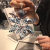 Transport, pendant, decorations, men's high-end crystal, “Frozen”, with snowflakes