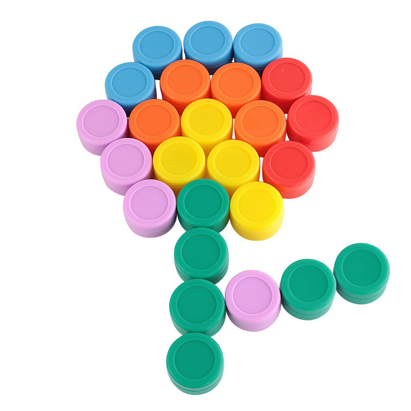 Caja Redonda de Silicona Multiuso 5ml y 7ml Portátil para Aceite Esencial y Pastillas