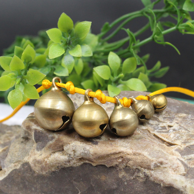 铃铛批发 古铜色铜制一字开口铃 钥匙扣圣诞彩铃宠物五星铃饰品