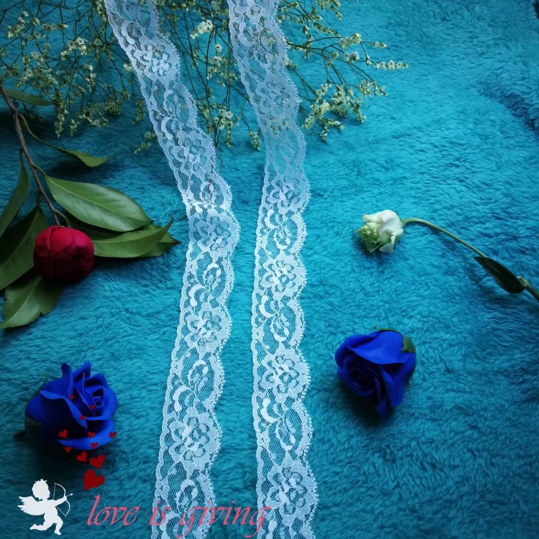 厂家直销无弹蕾丝花边锦纶丝蕾丝边DIY服装饰品辅料4公分宽