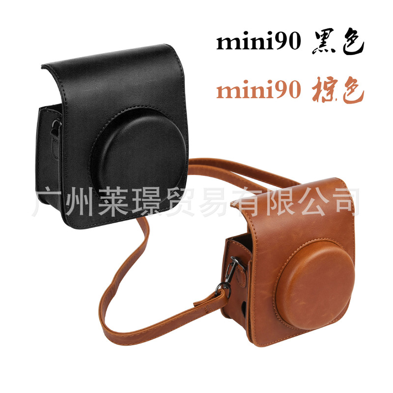 Camera Bag Polaroid mini90 fitted bag 90 protective case retro fashion bag 90 flat cover convex cover leather bag