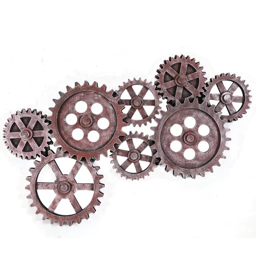Industrial style gear wall decoration indoor three-dimensional wall hanging bar wall decoration shop retro wall creative pendant