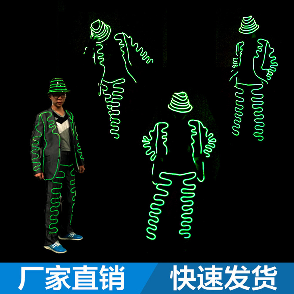 Fluorescente danza ropa el luminoso LED noche Show Jiangnan estilo etapa rendimiento apoyos