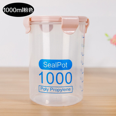 Cocina transparente conservación de alimentos sellado tarro de almacenamiento tarro con tapa granos de almacenamiento tarro snack caja de almacenamiento