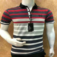 地摊赶集外贸库存尾货清仓男式t恤翻领短袖T恤中老年男装休闲百搭