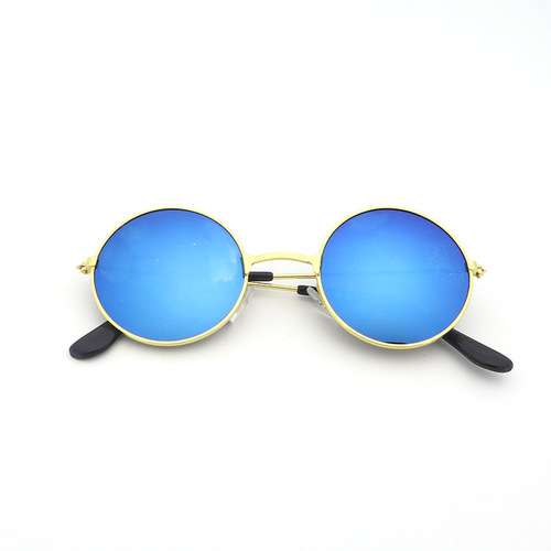 Five Bulls Wuxu Round Sun Glasses Erhu Republic Vintage Sunglasses Prince Blindfold Glass Ceramic Cat Ornament