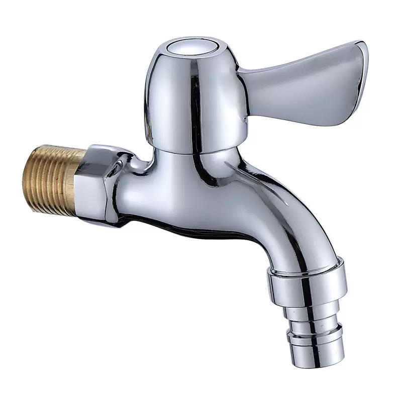 快开水龙头鱼尾把铜简易洗衣机水龙头4分阳台拖把池双控