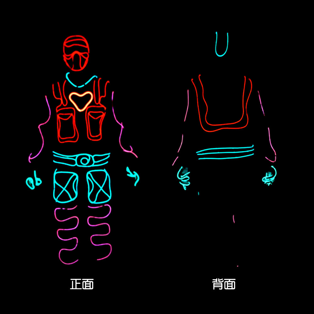 Fiesta anual de danza láser EL etapa luminosa ropa de escenario luminoso Accesorios luminosos LED flash ropa