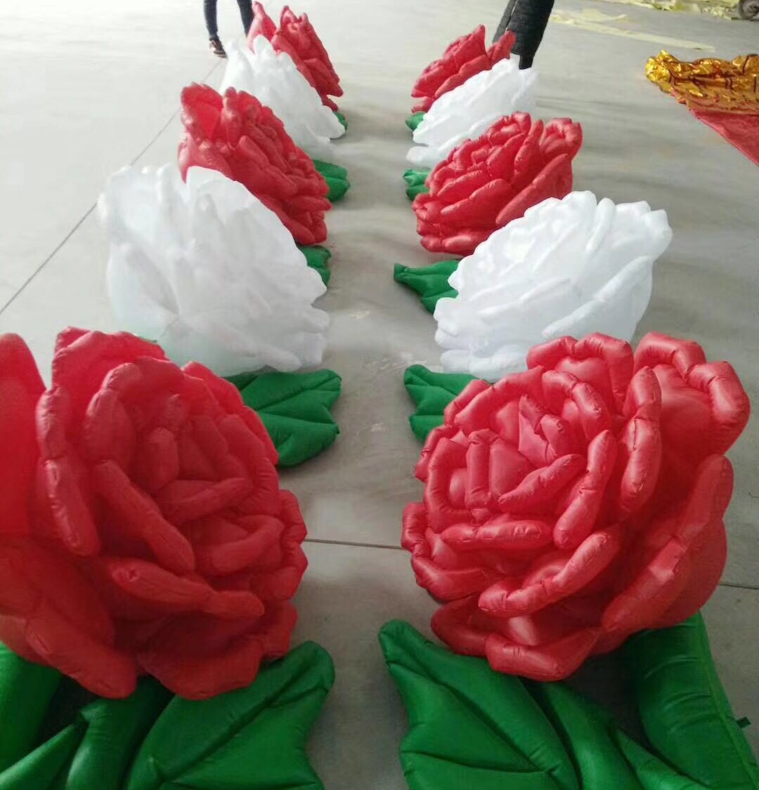 工厂LED发光自动充气花链 婚礼布置装饰花 各种夜光装饰花