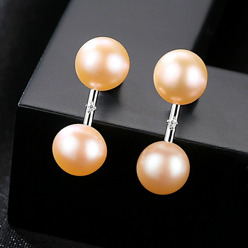 Серьги из жемчуга, образец серебра 925, 8 мм, корейский стиль