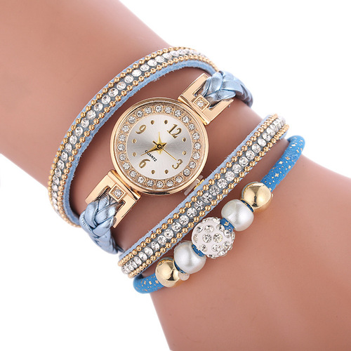 WISH women's watch European and American best-selling personalized circle fashion diamond watch bracelet watch