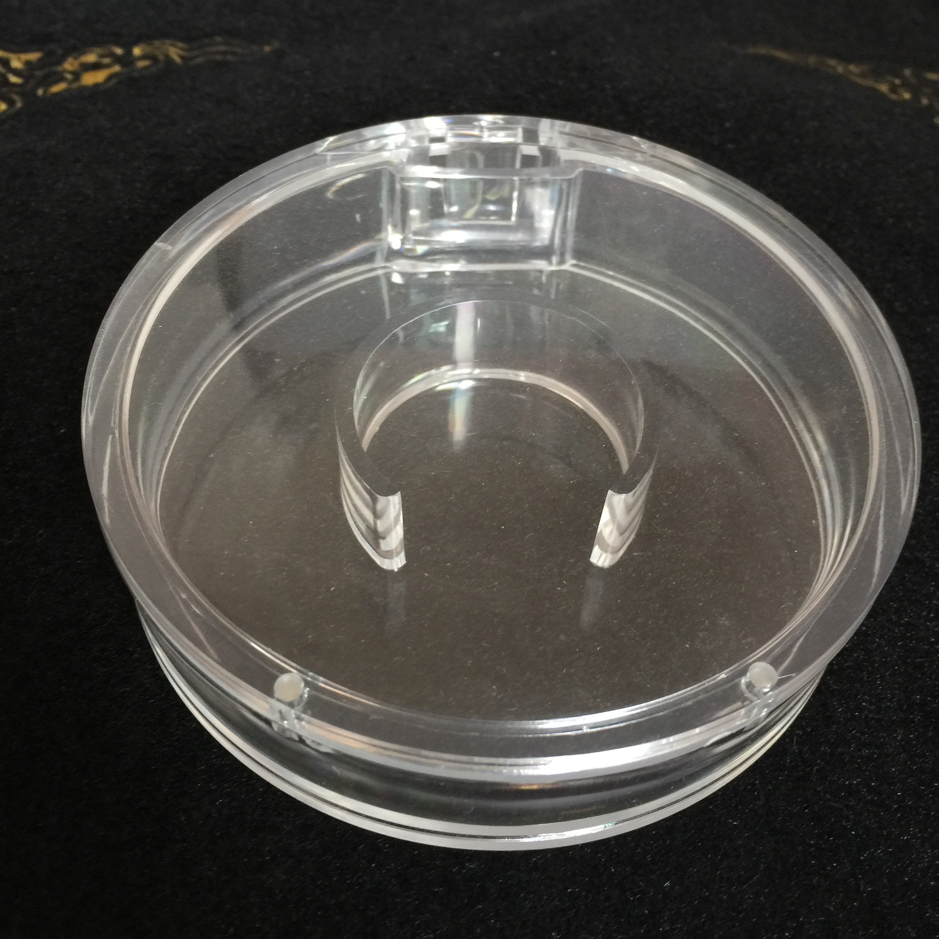 大号沉香佛珠亚克力透明盒 翻盖连体磁铁盒 手串念珠首饰展示盒