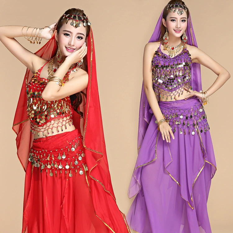 Оптовый костюм для танца живота платье для народных танцев индийское танцевальное платье маленький комплект Чили юбка весна и лето